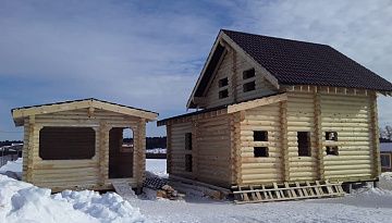 Дом из бревна ручной рубки «Ньютон»