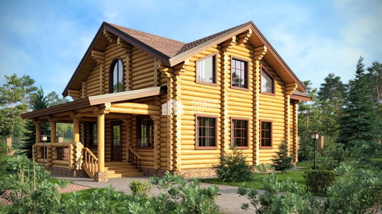 Проект дома из рубленного бревна «Любомир»